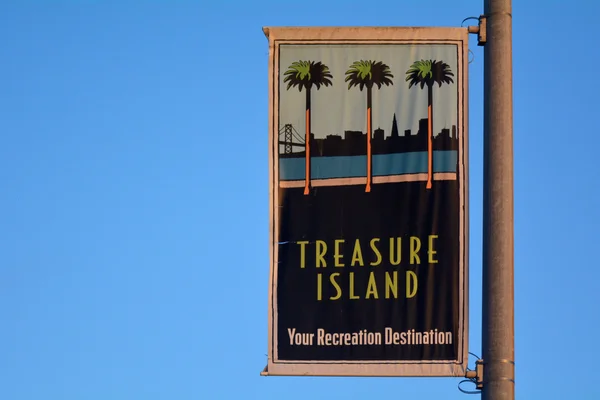 Cartello Treasure Island a San Francisco — Foto Stock