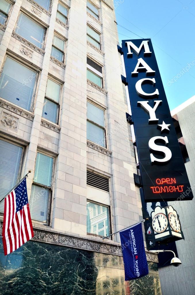 SAN FRANCISCO, USA - MAY 19 2015:Macy's store in San Francisco Union square.It is a mid-range chain of department stores owned by American multinational corporation Macy's, Inc. in SAN FRANCISCO, USA on  MAY 19 2015