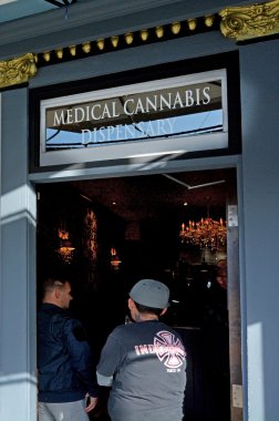 Medical cannabis dispensary in San Francisco clipart