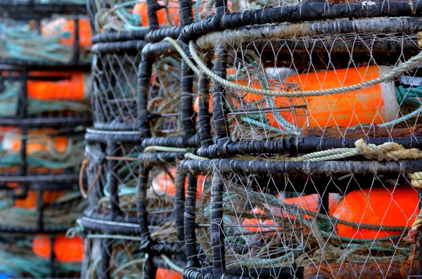 Round crabs fishing traps — 스톡 사진