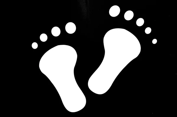 Zeichen und Symbol menschlicher Füße — Stockfoto