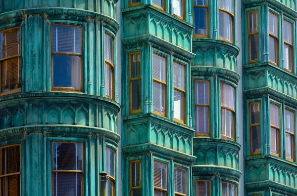 Old colourful victorian houses — 图库照片