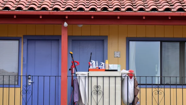 Hotelreinigung Motelzimmer — Stockfoto