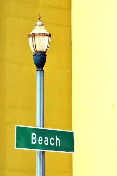 Beach street sign in San Francisco — Stock fotografie