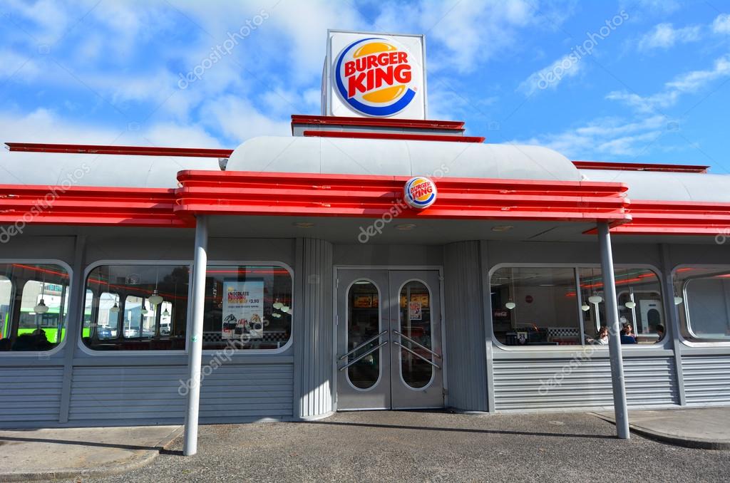 HAMILTON, NZL - JUNE 07 2015:Burger King restaurant entrance. At the end of fiscal year 2013, Burger King reported it had over 13,000 outlets in 79 countries.