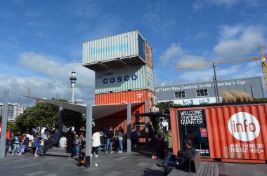 Visitors at Wynyard Quarter in Auckland New Zealand