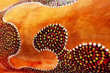 Details of Indigenous Australian art Dot painting