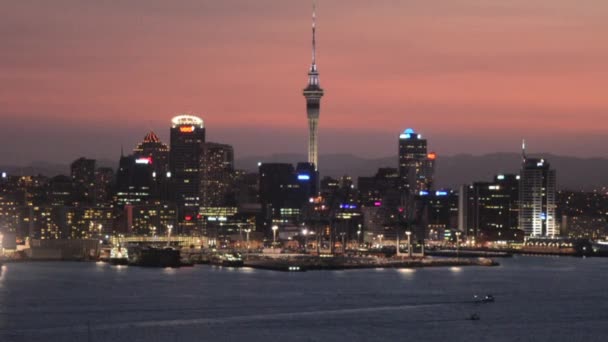 Skyline der Innenstadt von Auckland — Stockvideo