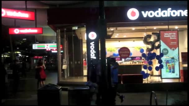 Gece Melbourne Cbd Trafik. — Stok video