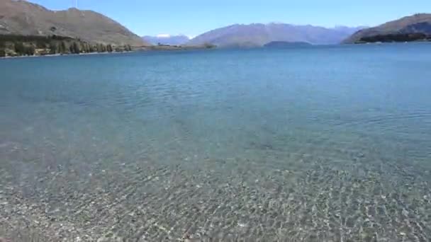 Lago Wanaka en la región de Otago — Vídeo de stock