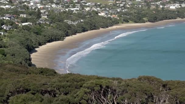 Spiaggia Coopers a Doubtless bay — Video Stock