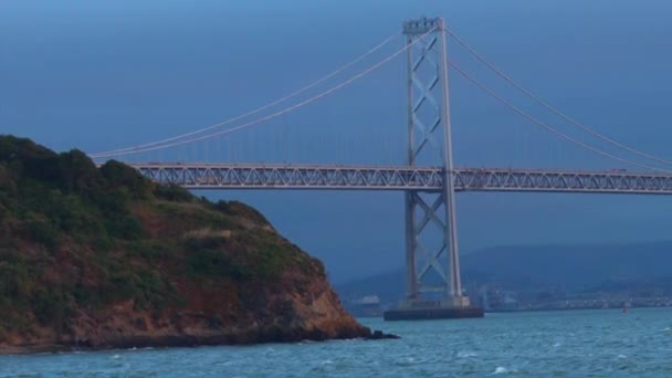 Puente de la bahía de Oakland San Francisco — Vídeo de stock