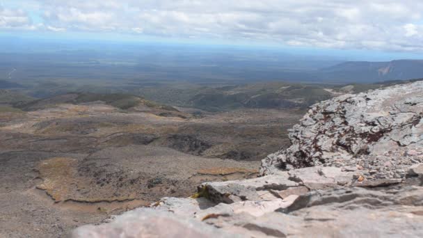 Wild landscape of  Tongariro National Park New Zealand — Stock Video