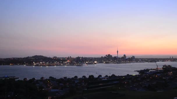 Skyline der Innenstadt von Auckland — Stockvideo