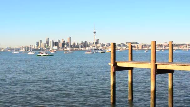 Auckland skyline centro da cidade — Vídeo de Stock