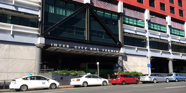 Intercity Bus Terminal in Sky city Auckland, New Zealand — 图库照片