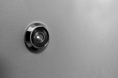 Peephole on a door clipart