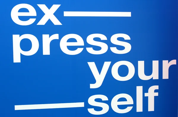 Express yourself text — Stock Photo, Image