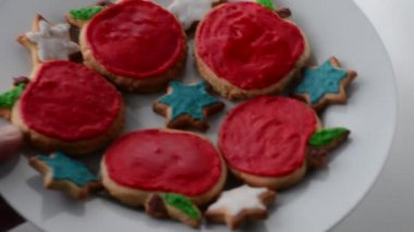Rosh Hashanah Yahudi yeni yılı için tatlı boşaltma çerezlerinden
