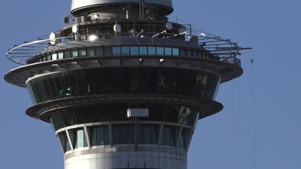 Slow Motion Bungee Springen Auckland Sky Tower Auckland Nieuw Zeeland — Stockvideo