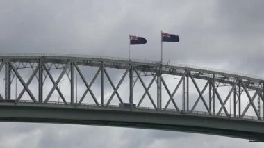 Auckland harbor bridge Yeni Zelanda tekne açısından
