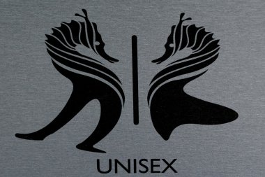 Unisex toilet sign clipart