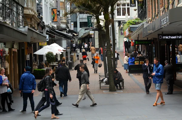 Auckland şehir merkezinde Vulcan Lane trafik, Yeni Zelanda . — Stok fotoğraf