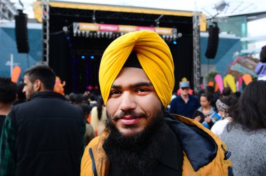 Young Indian man celebrating Diwali festival in Auckland,New Zea