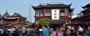 Şanghay Çin Yuyuan turist Mart