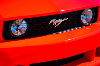 Ford Mustang in a public US muscle cars V8 car show