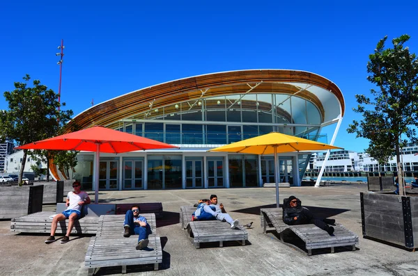 La nube en Queens Wharf en Auckland waterfront, Nueva Zelanda —  Fotos de Stock