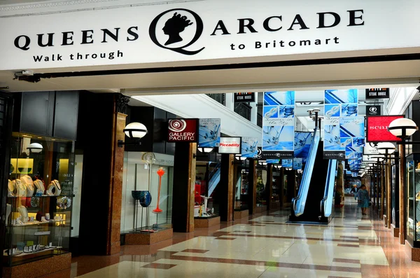 Queens Arcade - historic Auckland CBD shopping center — ストック写真