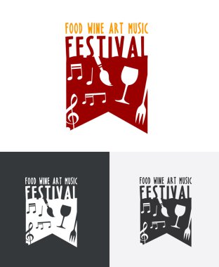 Yiyecek şarap sanat Müzik Festivali Logo