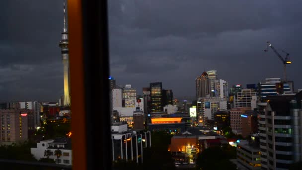 Mouvement de curseur sur Auckland skyline Nouvelle-Zélande — Video