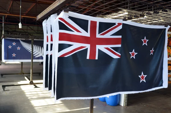 New prints of the National flags of New Zealand dries out — Stock Photo, Image