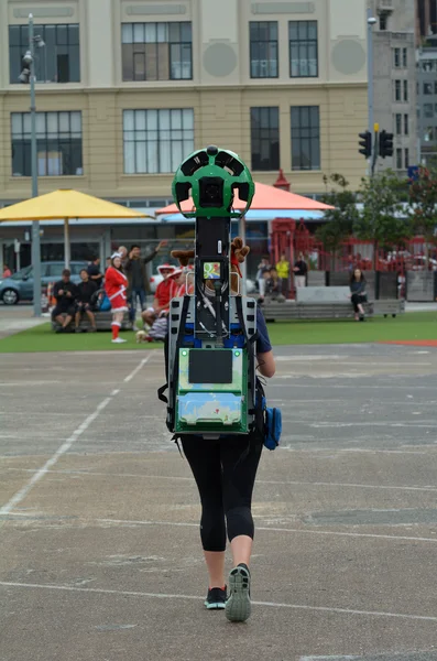 Google Street View camera operator at work — Stock Photo, Image