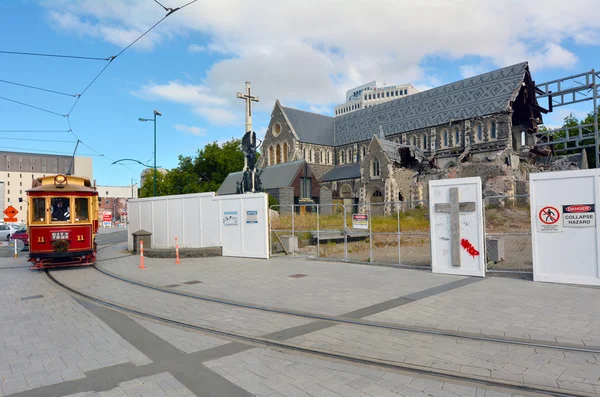 Catedral ChristChurch em Christchurch - Nova Zelândia — Fotografia de Stock