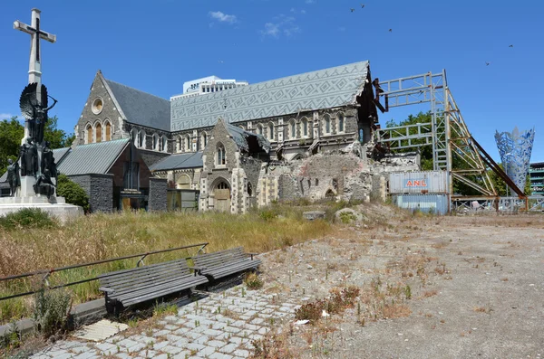 Catedral ChristChurch em Christchurch - Nova Zelândia — Fotografia de Stock