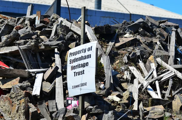 Пошкоджений корпус в Крайстчерч, Нова Зеландія — стокове фото