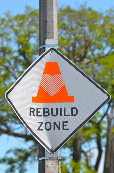 Rebuild Zone Sign in Christchurch - New Zealand