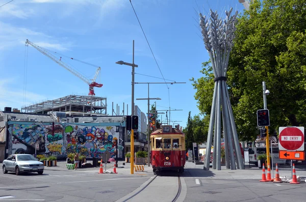 Christchurch spårvägar spårvagn - Nya Zeeland — Stockfoto