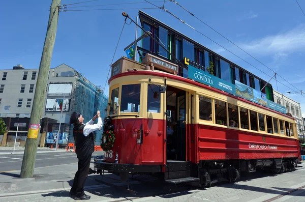 Christchurch tram tram systeem - Nieuw-Zeeland — Stockfoto