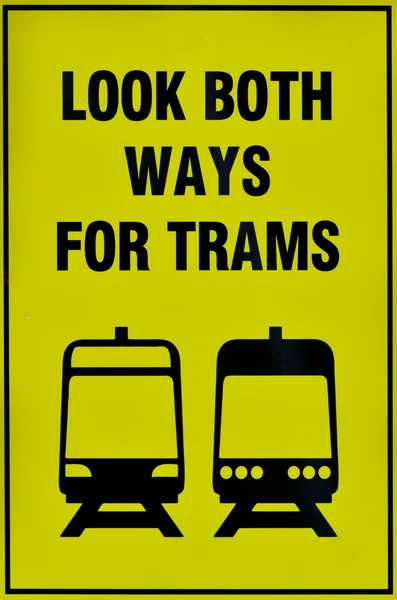 Tramway tram segno del sistema — Foto Stock