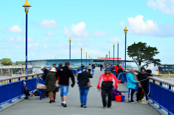 New Brighton Pier Christchurch - Nova Zelândia — Fotografia de Stock