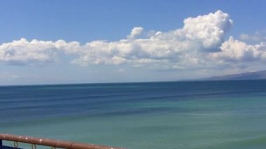 Christchurch - New Brighton Pier Christchurch üzerinde Aralık 05 2015:Visitors. İskele Christchurch ana turistik, yayma 300 metre uzunluğunda, Australasia en uzun iskele