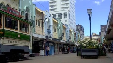 Christchurch - Aralık 04 2015:Christchurch tramvay tramvay sistemi. Tramvay 1882 yılından bu yana faaliyet ve Christchurch ve popüler bir cazibe sembolleri turistler ve yerliler için aynı haline.