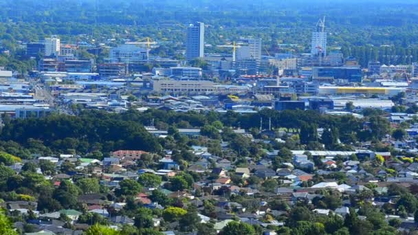 Skyline di Christchurch Nuova Zelanda — Video Stock