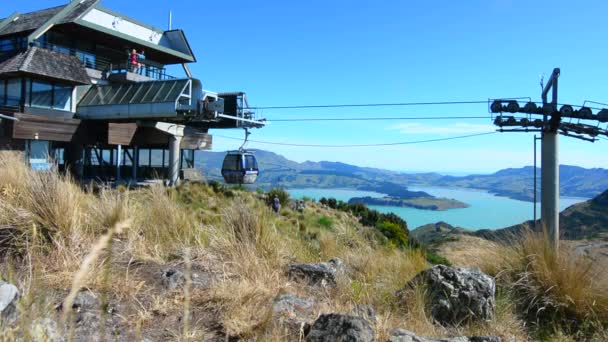 Nový Zéland Christchurch Gondola — Stock video