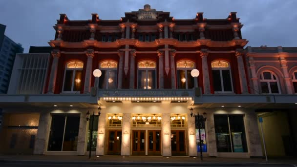 Christchurch Dec 2015 Isaac Theatre Royal Dos Projetos Reconstrução Mais — Vídeo de Stock