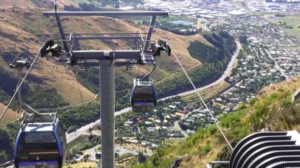 Christchurch Gondola New Zealand — Stock Video